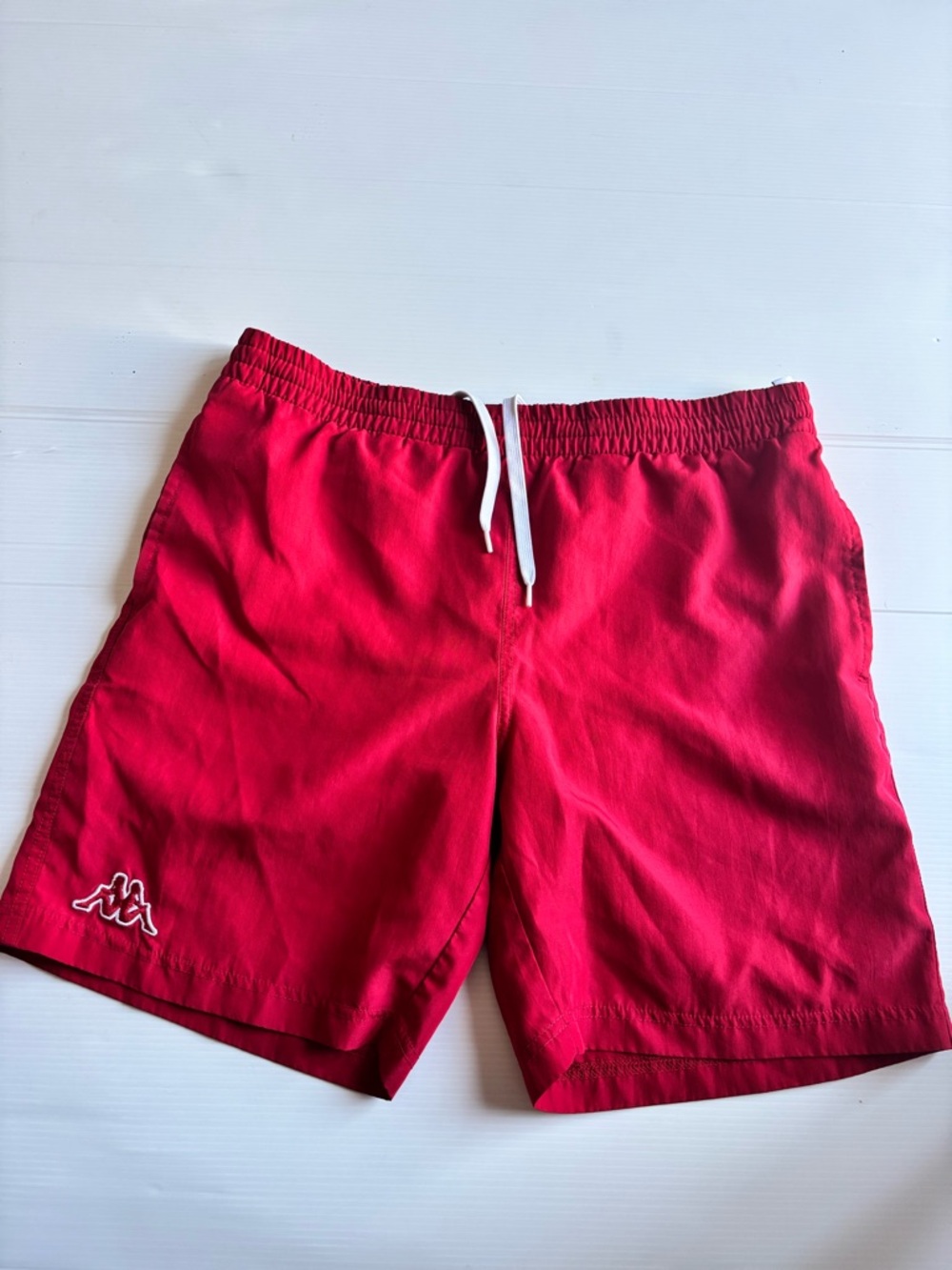 Kappa Red Swim Shorts Mens XS Small Logo Athletic Trunks
